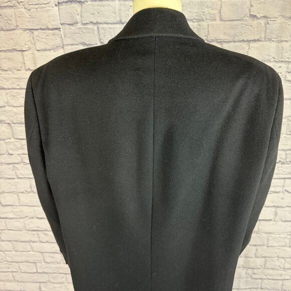 Calvin Klein Cashmere Blend Black Preppy Dressy overcoat size 42 R - Picture 9 of 12